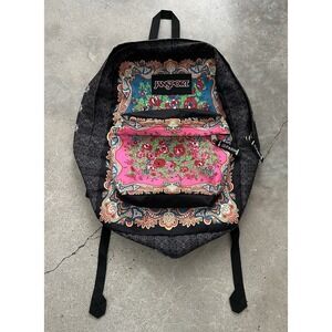 RARE JanSport x FARM Rio Porto Claro Mixed Floral Paisley Backpack Bag School